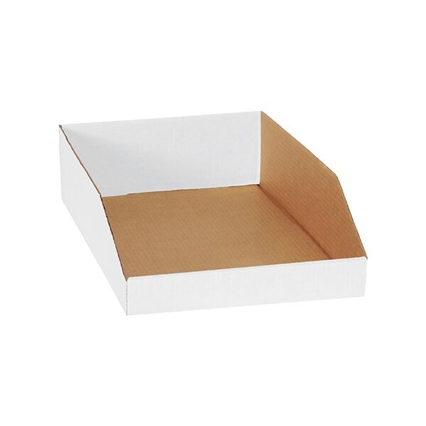Bsc Preferred 12 x 18 x 4-1/2'' White Bin Boxes, 50PK BUY00032190 - main